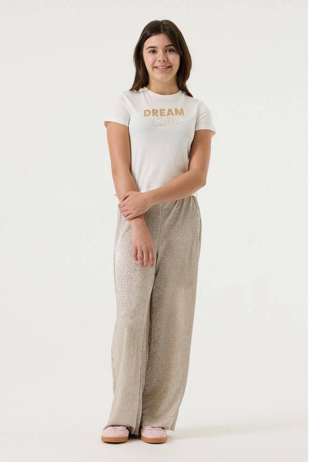 Garcia wide fit stoffen broek met elastische band