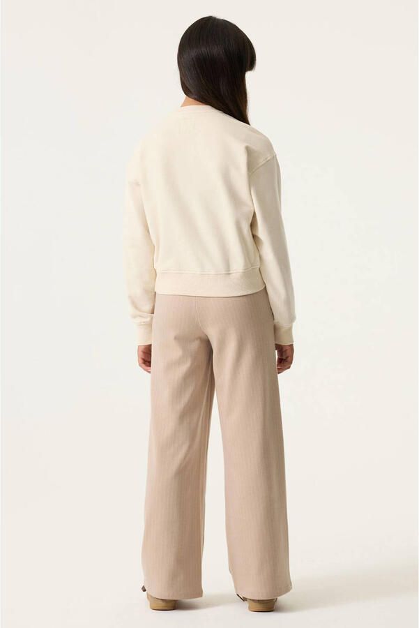Garcia straight casual broek met krijtstreep beige - Foto 2