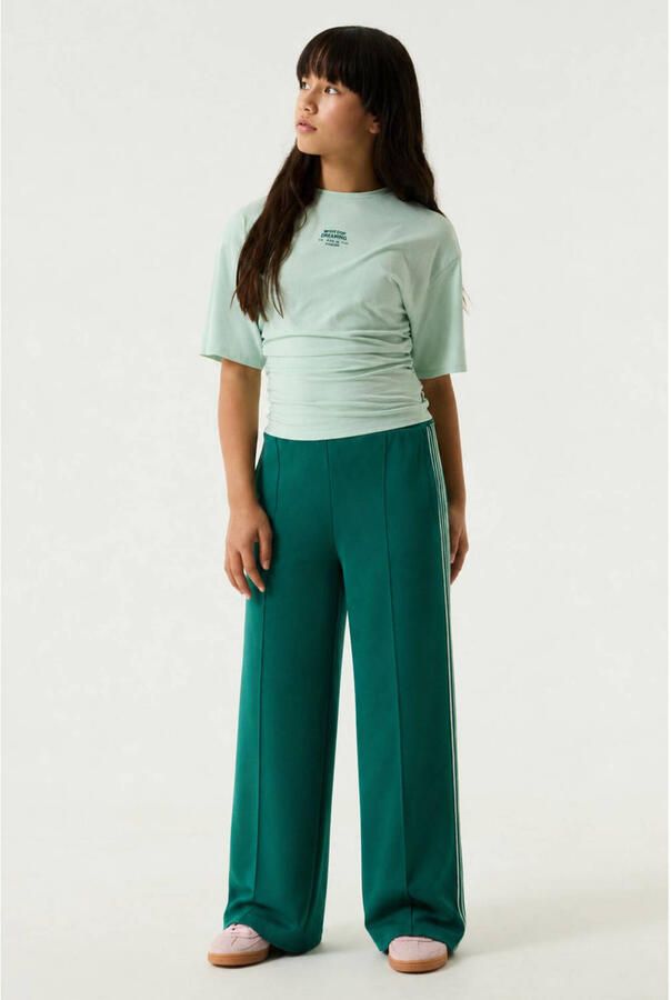 Garcia straight leg gestreepte broek groen