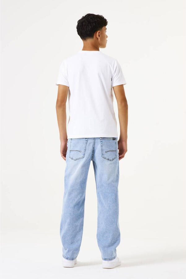 Garcia Straight fit jeans met logopatch model 'Ilyano'