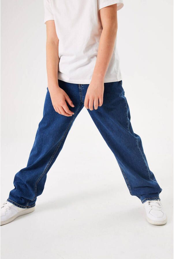 Garcia straight fit jeans dark used Blauw Jongens Stretchdenim Effen 128