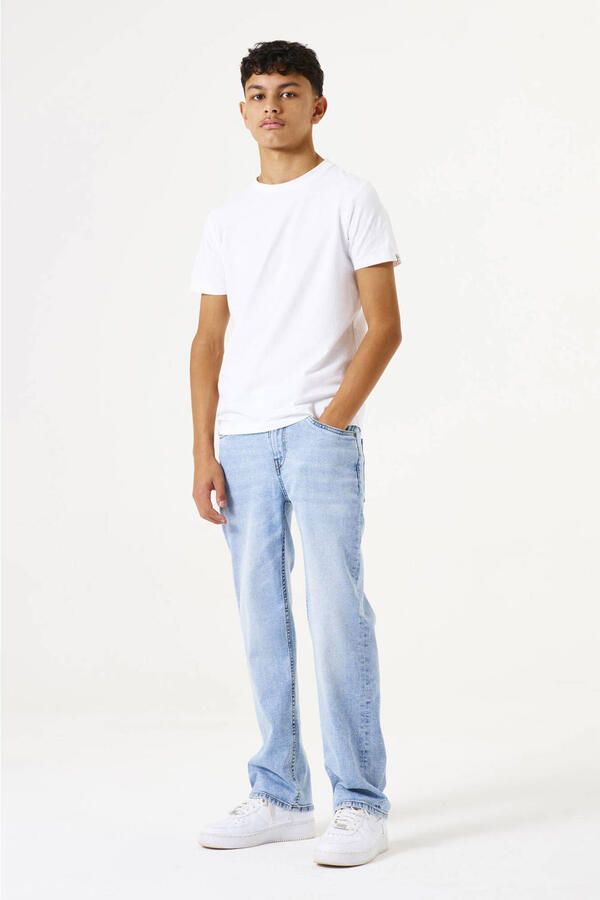 Garcia straight leg jeans high waist light blue denim