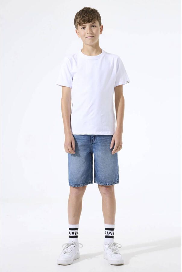 Garcia straight regular waist short medium blue denim - Foto 3