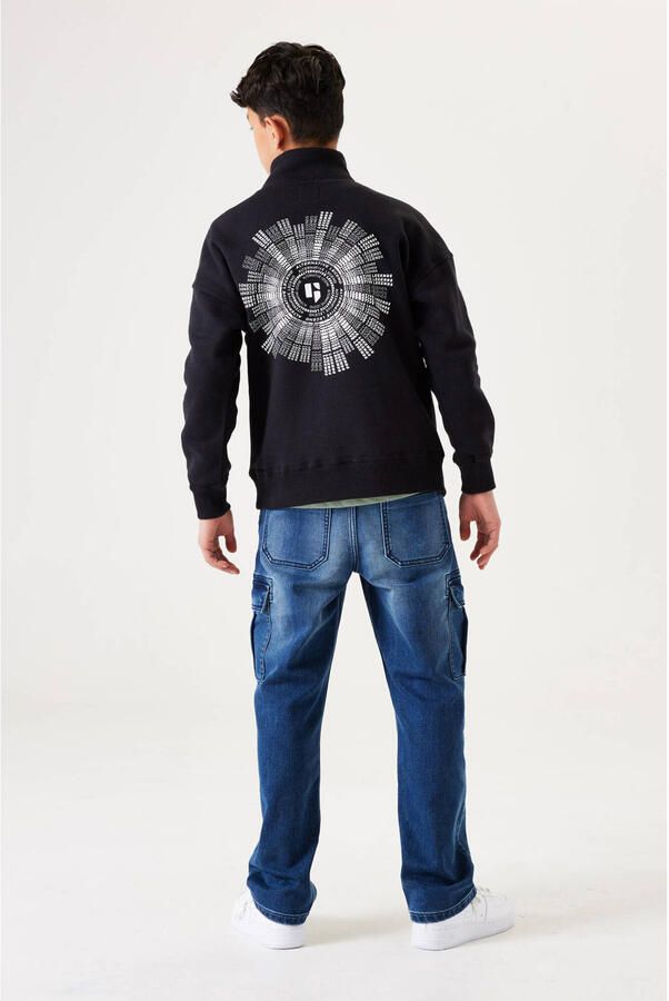 Garcia sweater met backprint zwart wit