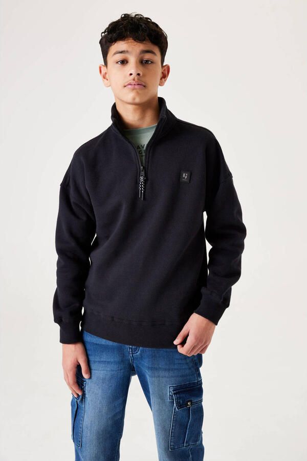 Garcia sweater met backprint zwart wit - Foto 3