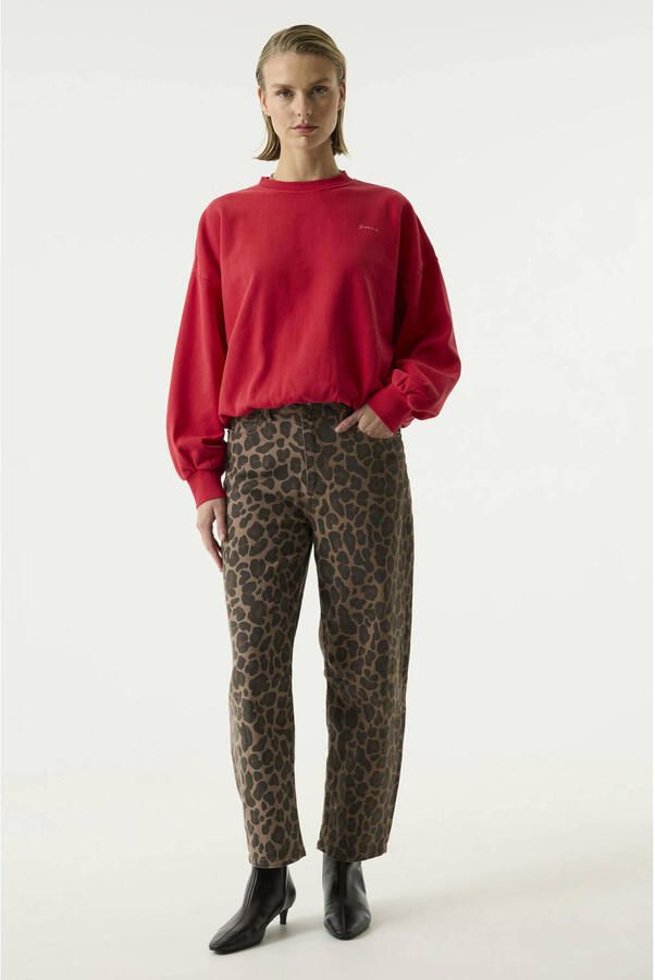 Garcia sweater met borduursels rood - Foto 3