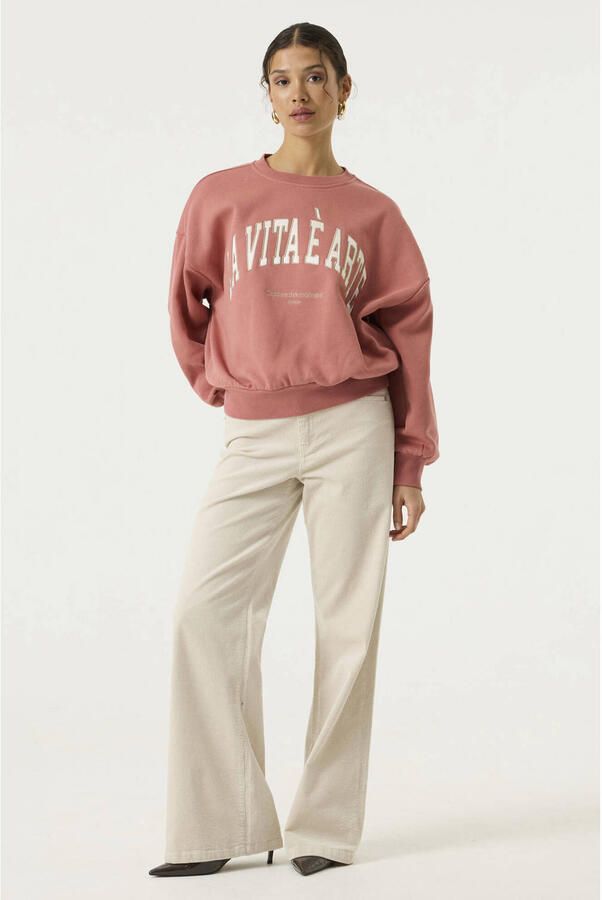 Garcia sweater met print roze - Foto 2