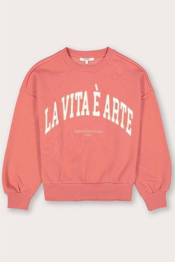 Garcia sweater met print roze - Foto 3