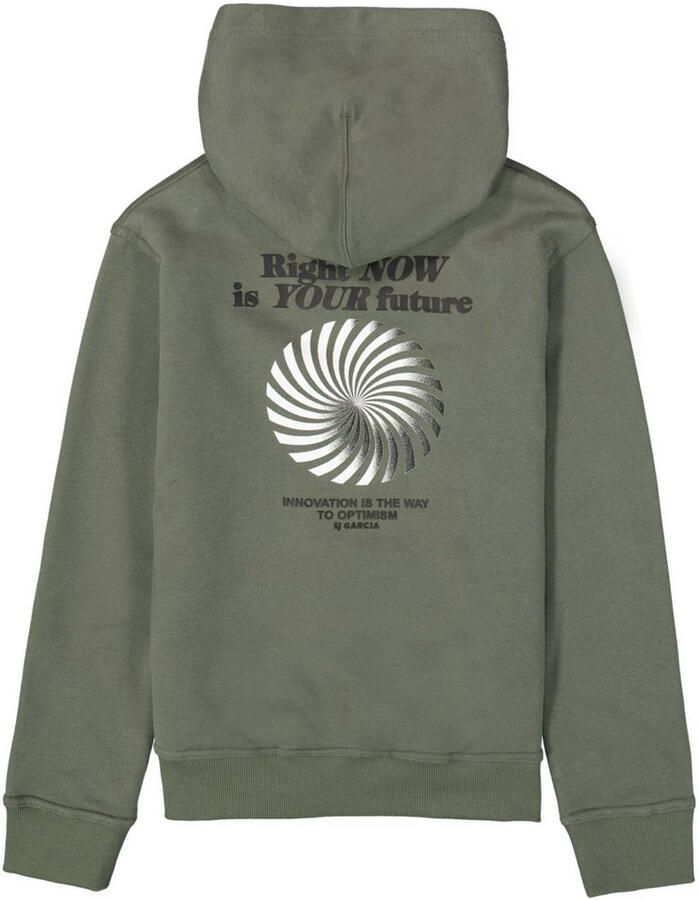 Garcia sweater met printopdruk olijfgroen Printopdruk 128 134 - Foto 2