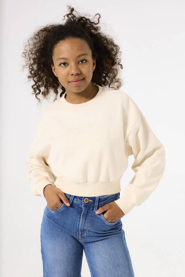 Garcia sweater met tekst ecru - Foto 3