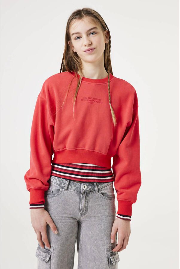 Garcia sweater met tekst rood - Foto 2