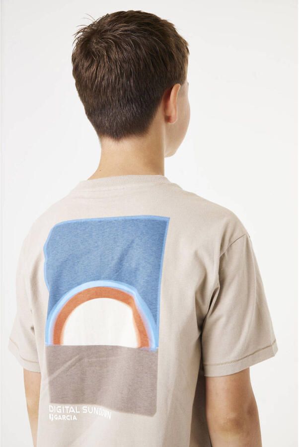Garcia T-shirt met motiefprint en ronde hals