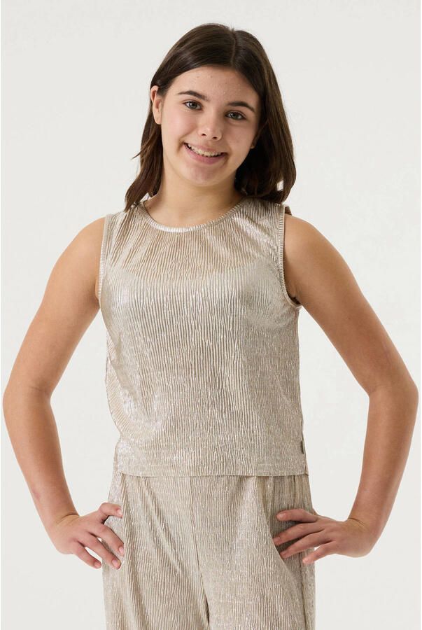 Garcia T-shirt beige met glitter