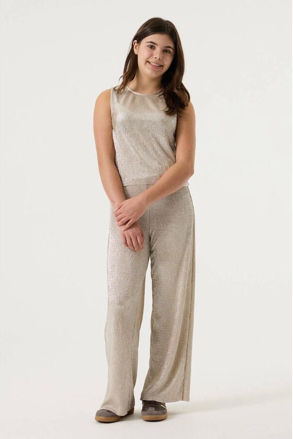 Garcia T-shirt beige met glitter - Foto 2