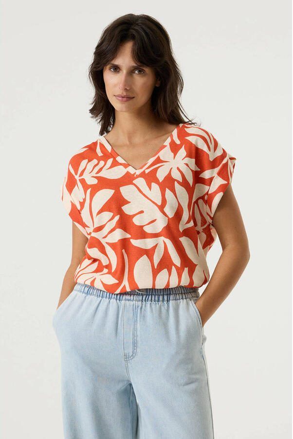 Garcia T-shirt koraalrood
