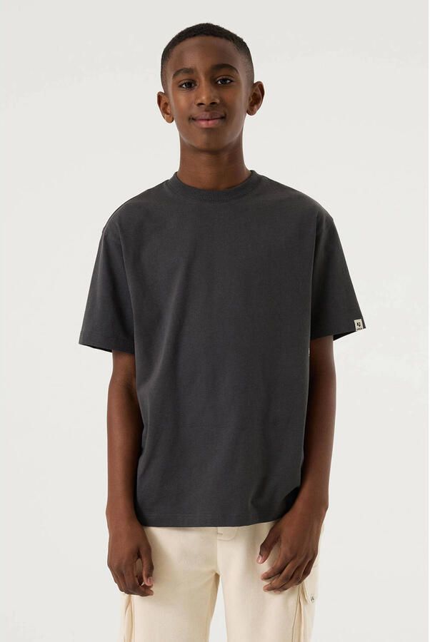 Garcia T-shirt met backprint antraciet