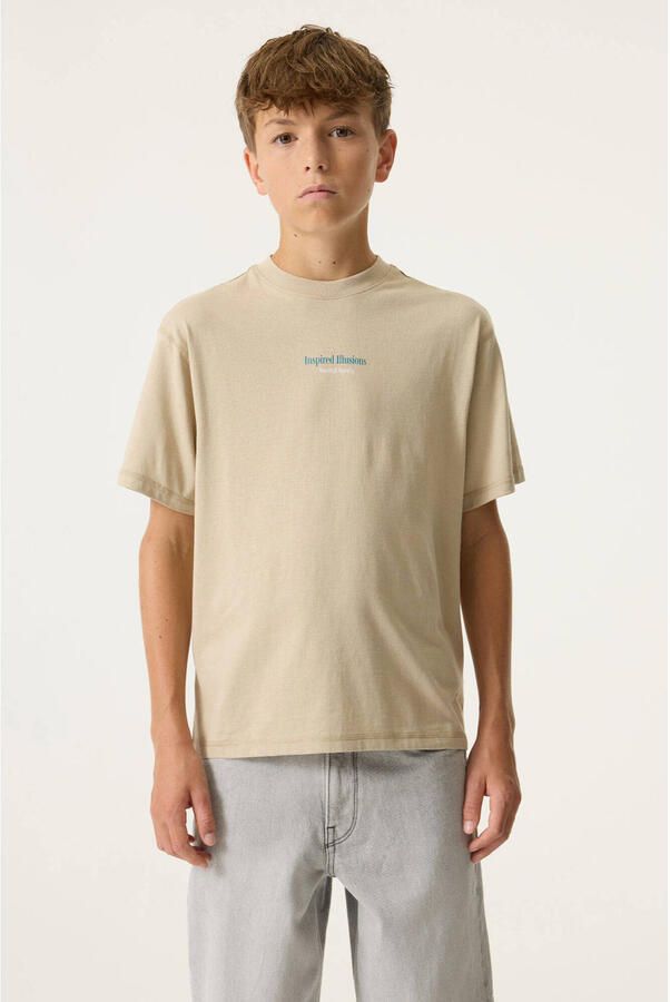 Garcia T-shirt met backprint beige