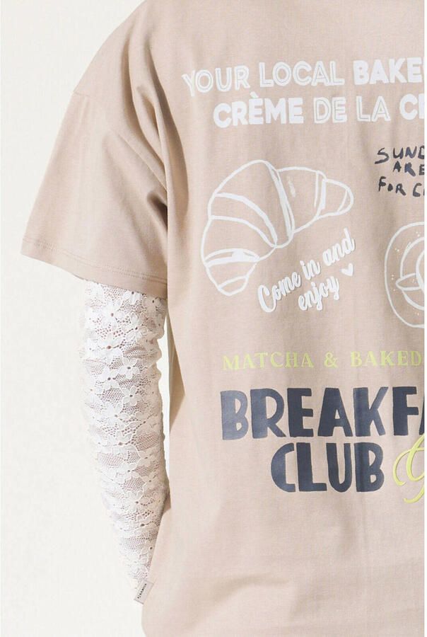 Garcia T-shirt met backprint beige - Foto 2