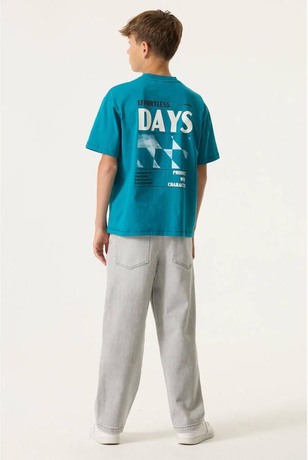 Garcia T-shirt met backprint blauw - Foto 3
