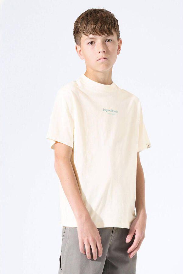 Garcia T-shirt met backprint ecru