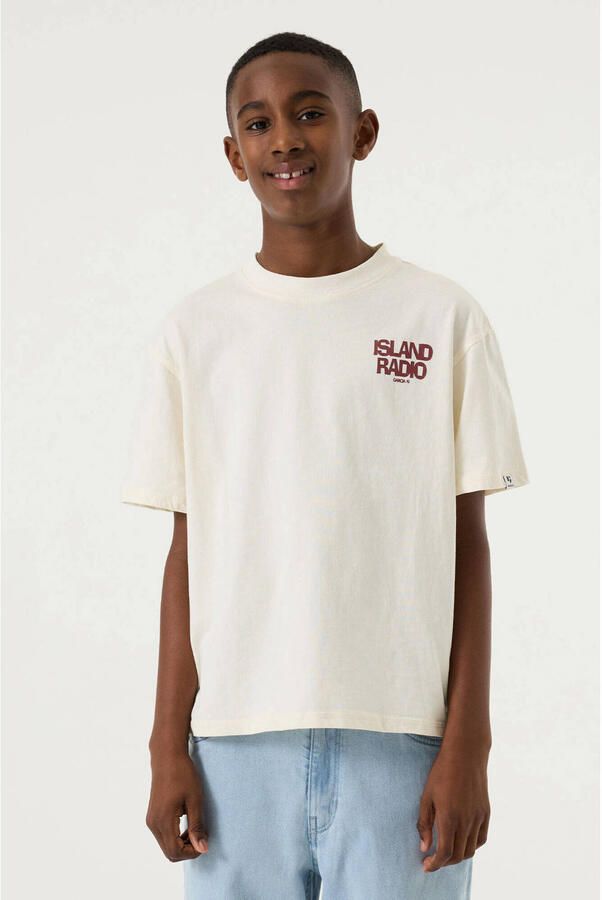 Garcia T-shirt met backprint ecru