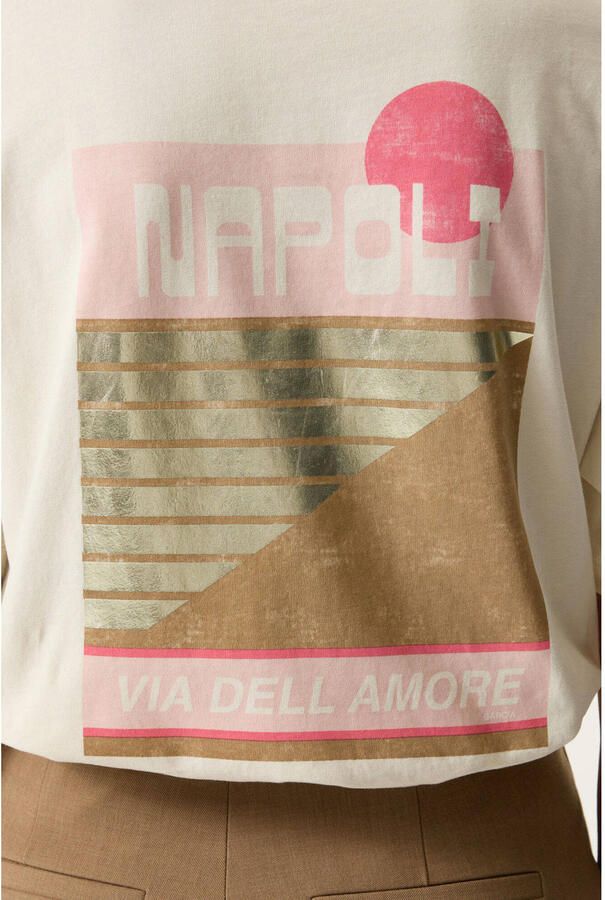Garcia T-shirt met backprint ecru - Foto 3