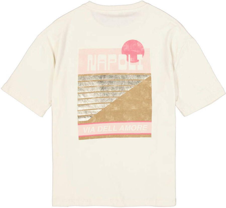 Garcia T-shirt met backprint ecru - Foto 2