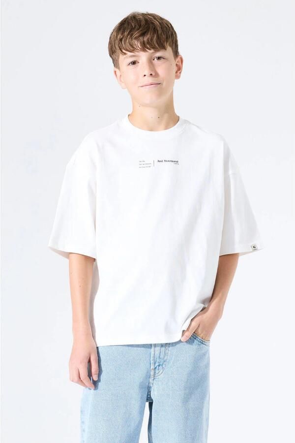 Garcia T-shirt met backprint ecru