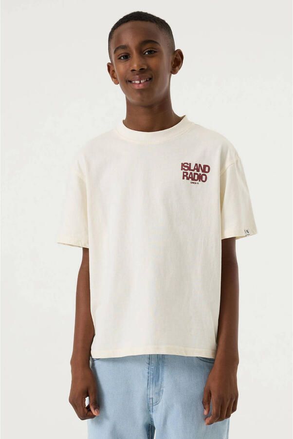Garcia T-shirt met backprint ecru