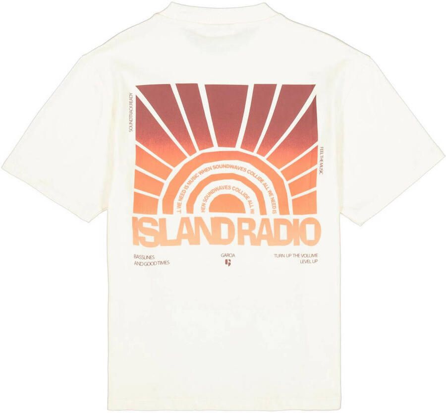 Garcia T-shirt met backprint ecru - Foto 2