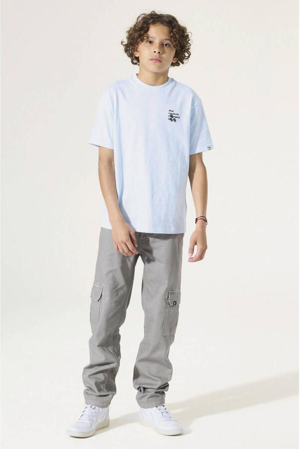 Garcia T-shirt met backprint lichtblauw - Foto 3
