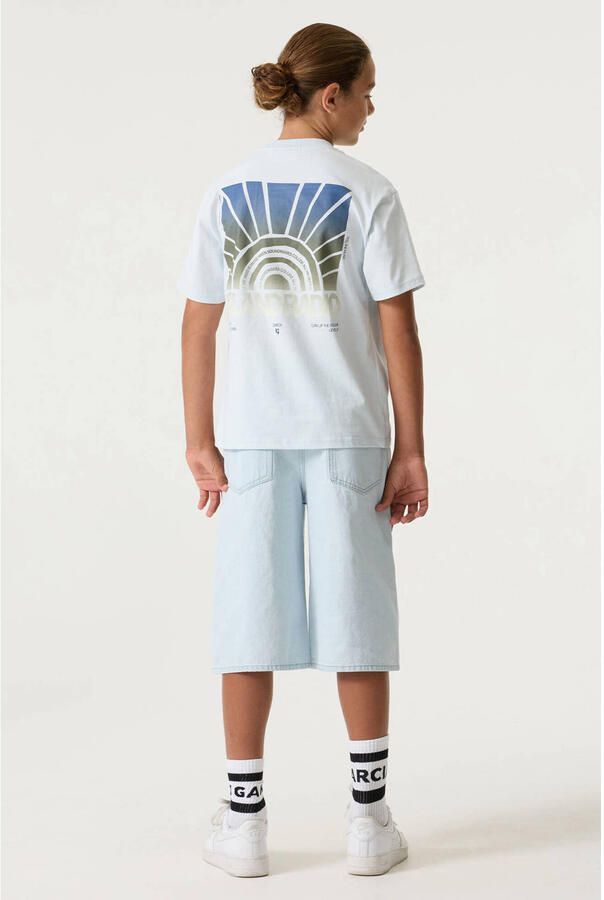 Garcia T-shirt met backprint lichtblauw - Foto 2
