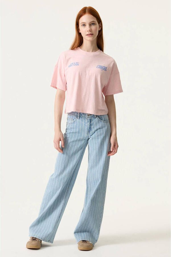 Garcia T-shirt met backprint lichtroze - Foto 2
