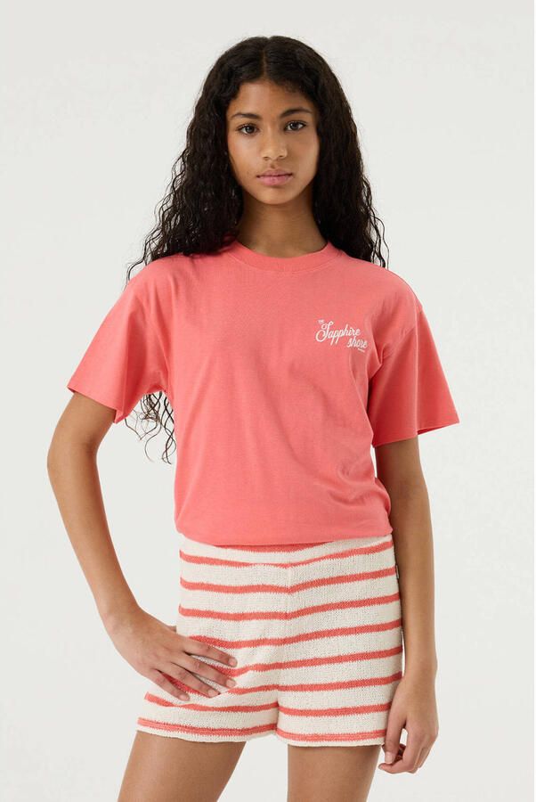 Garcia T-shirt met backprint rood