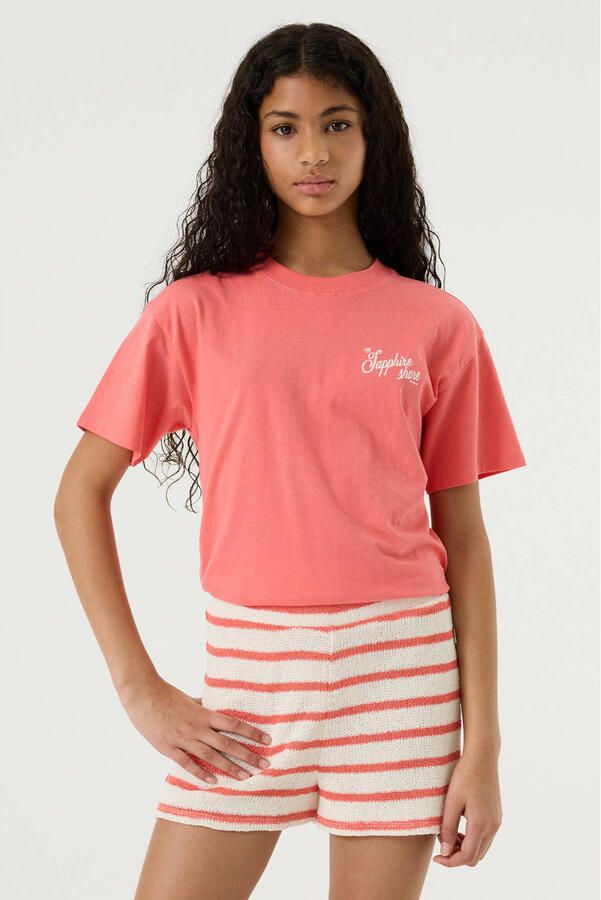 Garcia T-shirt met backprint rood