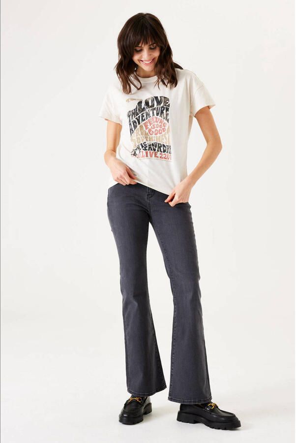 Garcia T-shirt met printopdruk cr√ me multi - Foto 3