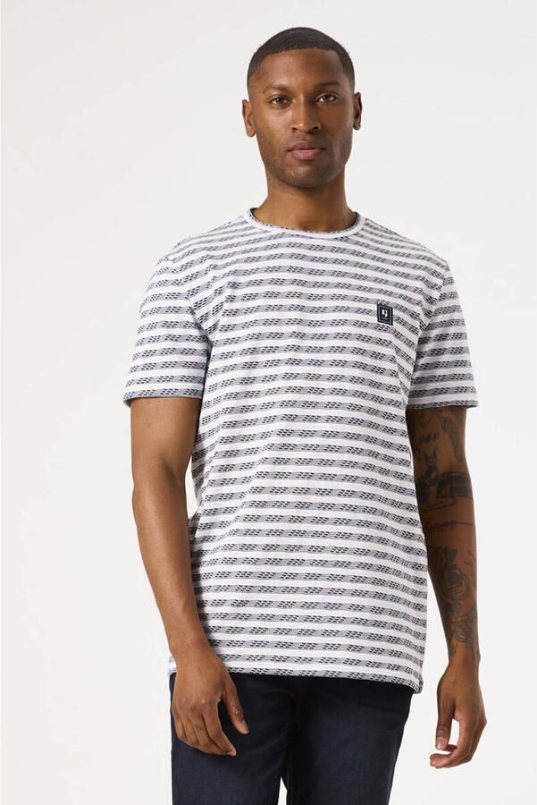 Garcia T-shirt wit blauw