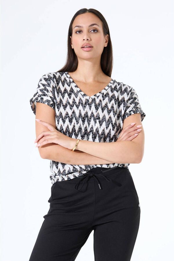 Garcia Regular fit T-shirt met viscose
