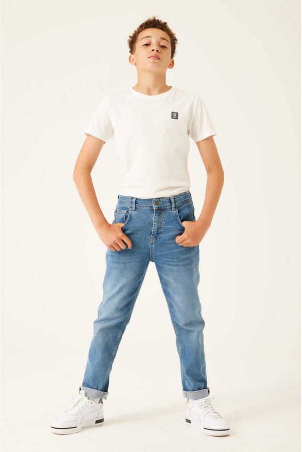 Garcia tapered fit jeans Dalino medium used Blauw Jongens Denim Effen 128