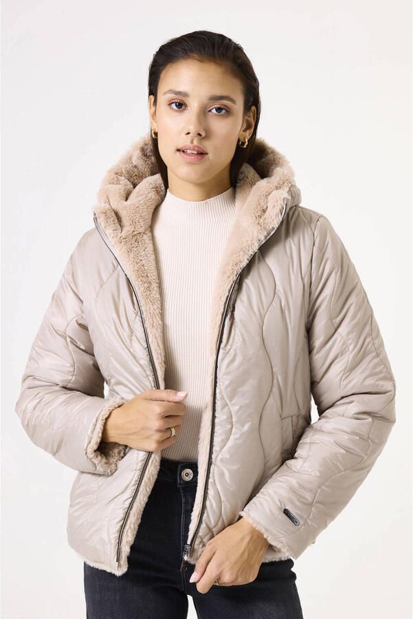 Garcia teddy jas reversible champagne