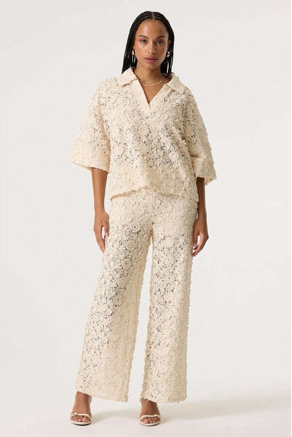 Garcia top broderie beige - Foto 3