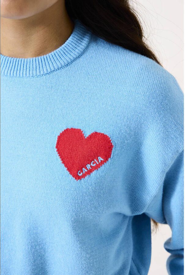Garcia Gebreide pullover met ribboorden