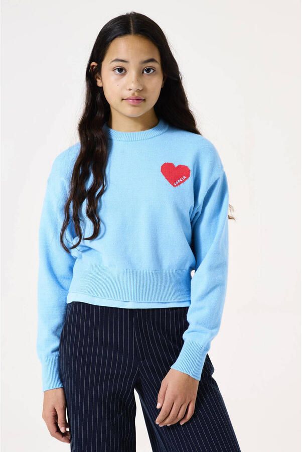 Garcia Gebreide pullover met ribboorden - Foto 2