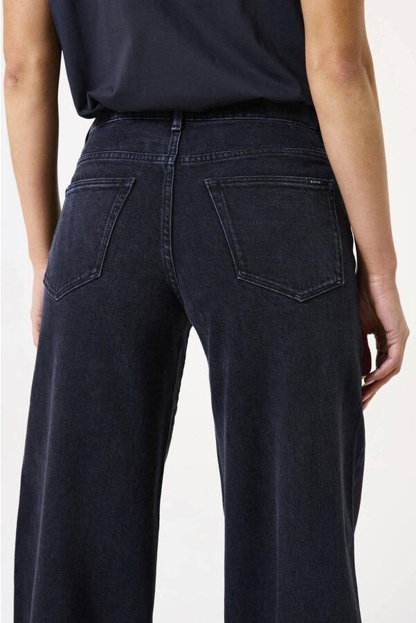 Garcia waist wide leg jeans black denim