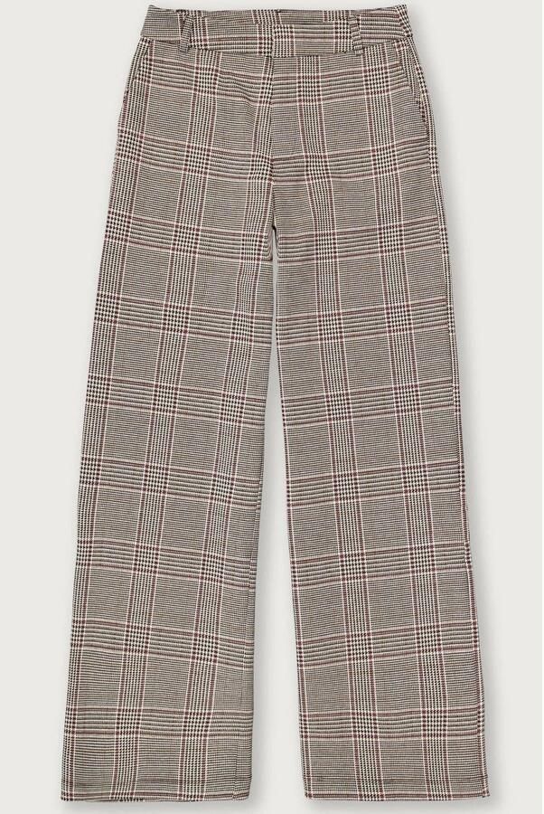 Garcia wide leg geruite broek zwart meerkleurig - Foto 2