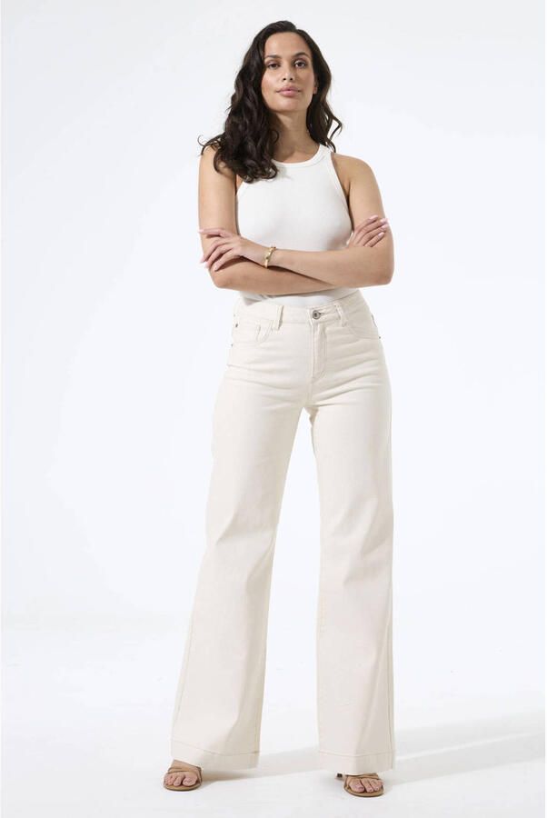 Garcia wide leg jeans ecru