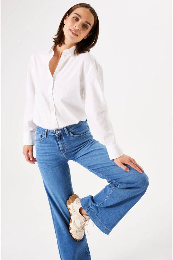Garcia wide leg jeans light blue denim