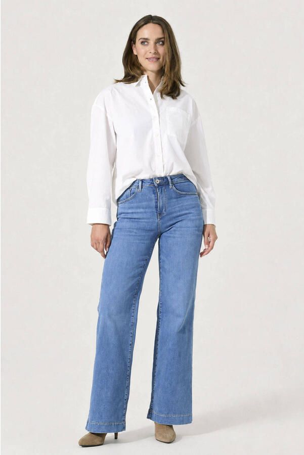 Garcia wide leg jeans light blue denim - Foto 3