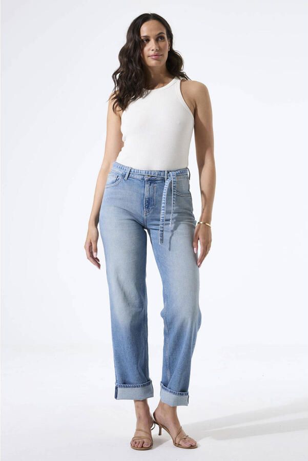 Garcia wide leg jeans medium blue denim