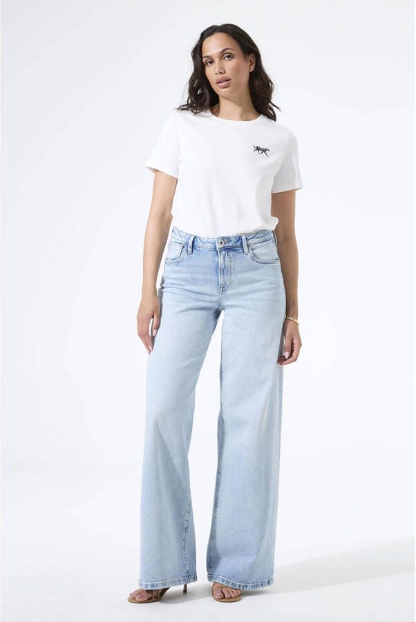 Garcia wide leg jeans wide leg jeans light blue denim